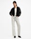 Renata Leather Sleeve Bomber Cardigan