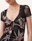 Gabby Floral Print Mesh Maxi Dress