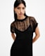 Giana Metallic Open Stitch Midi Dress