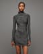 Juliette Roll Neck Metallic Mini Dress