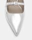 Shar Metallic Leather Flat Shoes