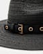 Delilah Straw Fedora Eyelet Hat