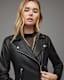Dalby Slim Fit Leather Biker Jacket