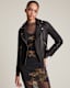 Dalby Slim Fit Gold Leather Biker Jacket