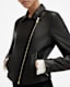 Vela Slim Fit Leather Biker Jacket