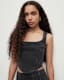 Charli Denim Cropped Corset Top