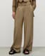 Deri Lyn Linen Blend Wide Leg Trousers