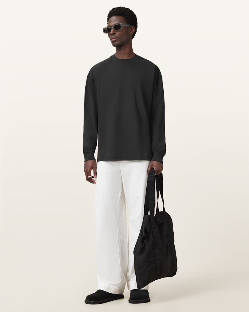 Finn Long Sleeve Crew Neck Oversized T-Shirt