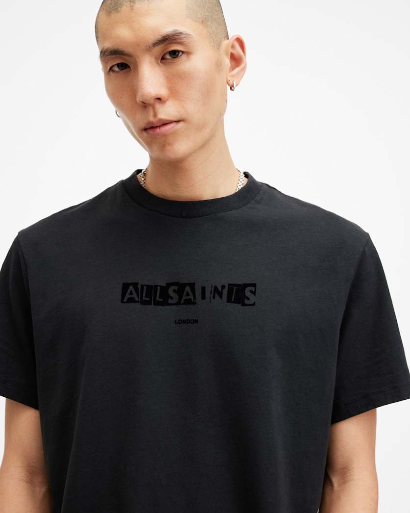 Montage Flocked Logo Relaxed Fit T-Shirt