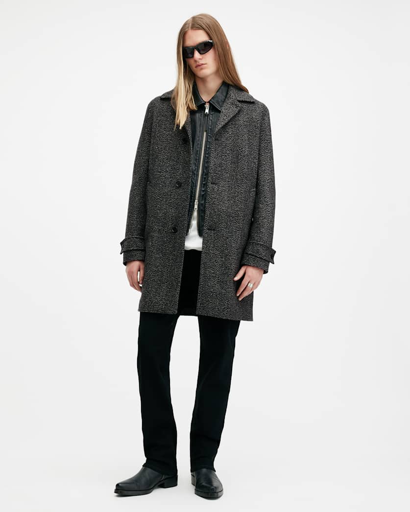 Fincher Herringbone Cashmere Blend Coat