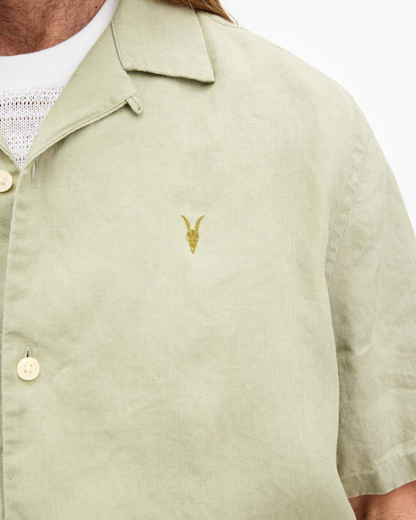 Audley Hemp Relaxed Fit Ramskull Shirt