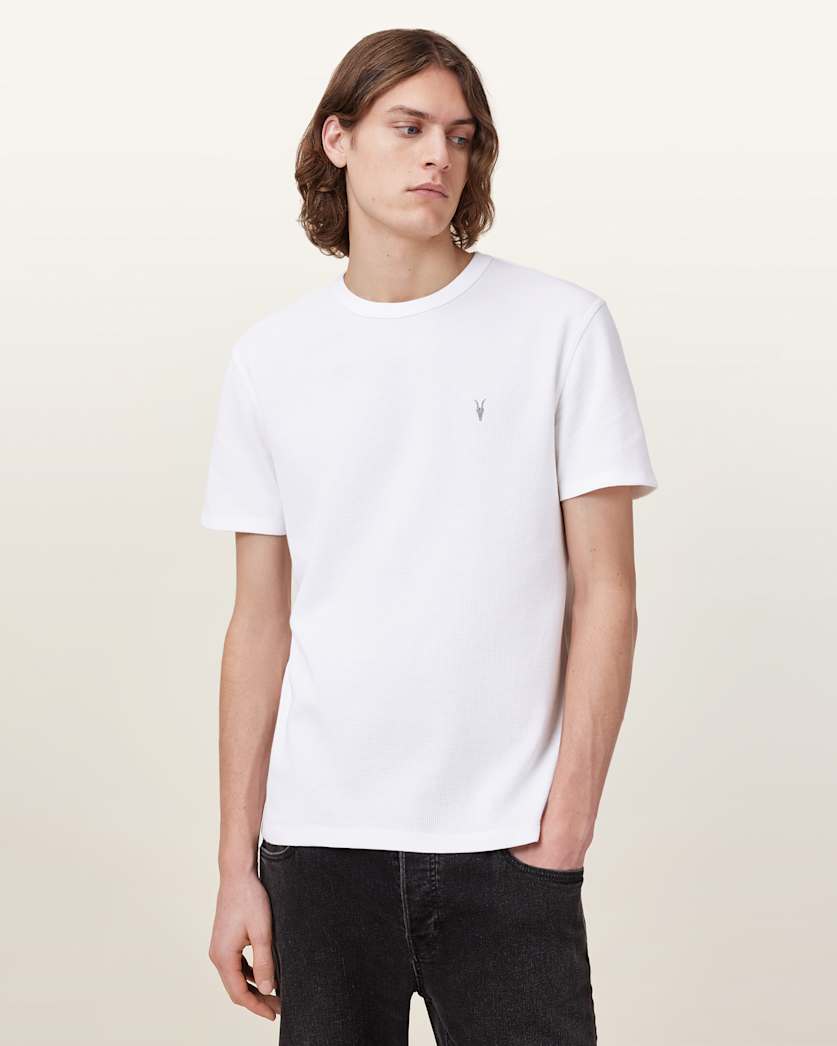 Ellis Waffle Texture Crew Neck Ramskull T-Shirt