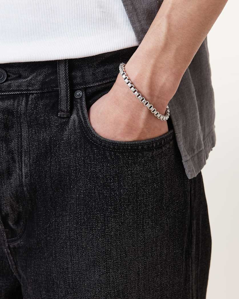 Roman Box Chain Carabiner Bracelet