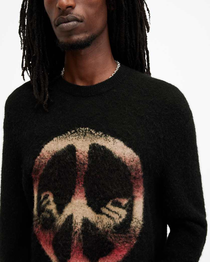 Peace Jacquard Oversized Jumper