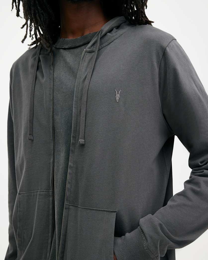 Brace Zip Up Brushed Cotton Ramskull Hoodie
