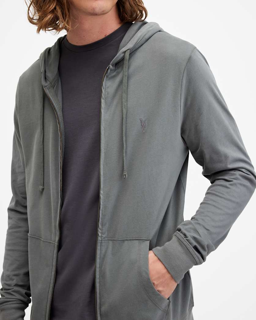 Brace Zip Up Brushed Cotton Ramskull Hoodie