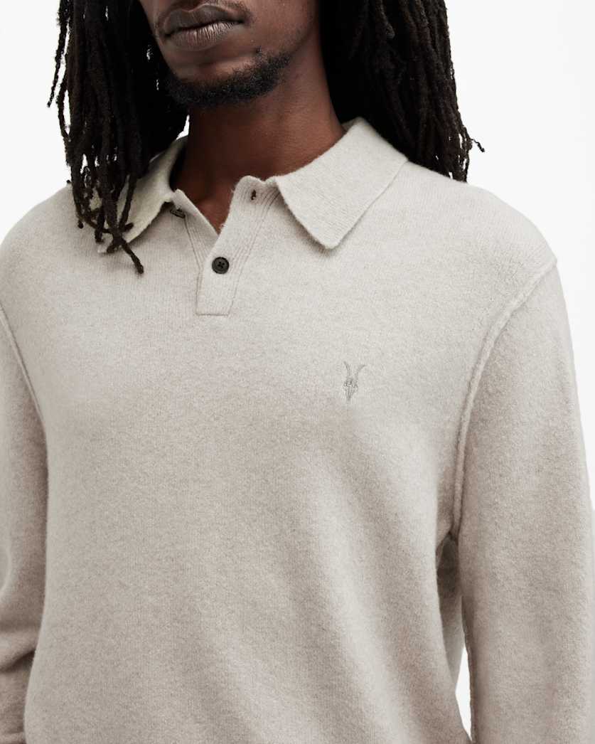 Statten Long Sleeve Ramskull Polo Jumper