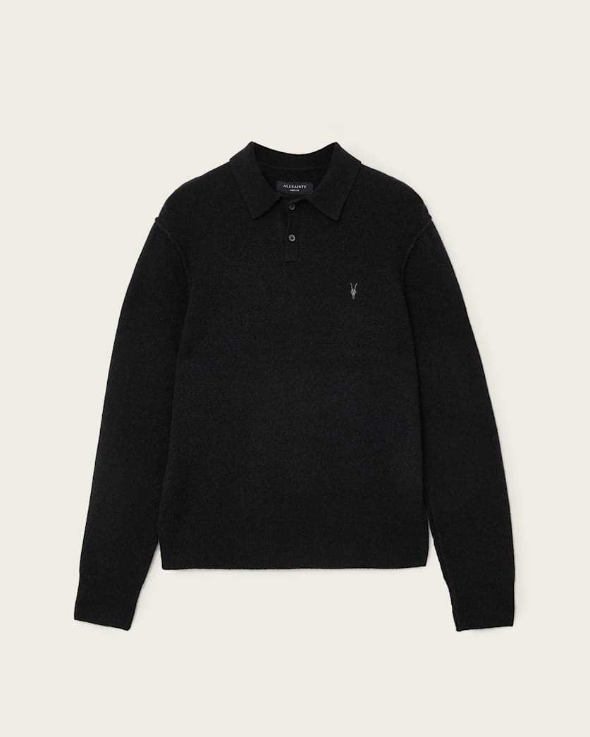 Statten Long Sleeve Ramskull Polo Jumper