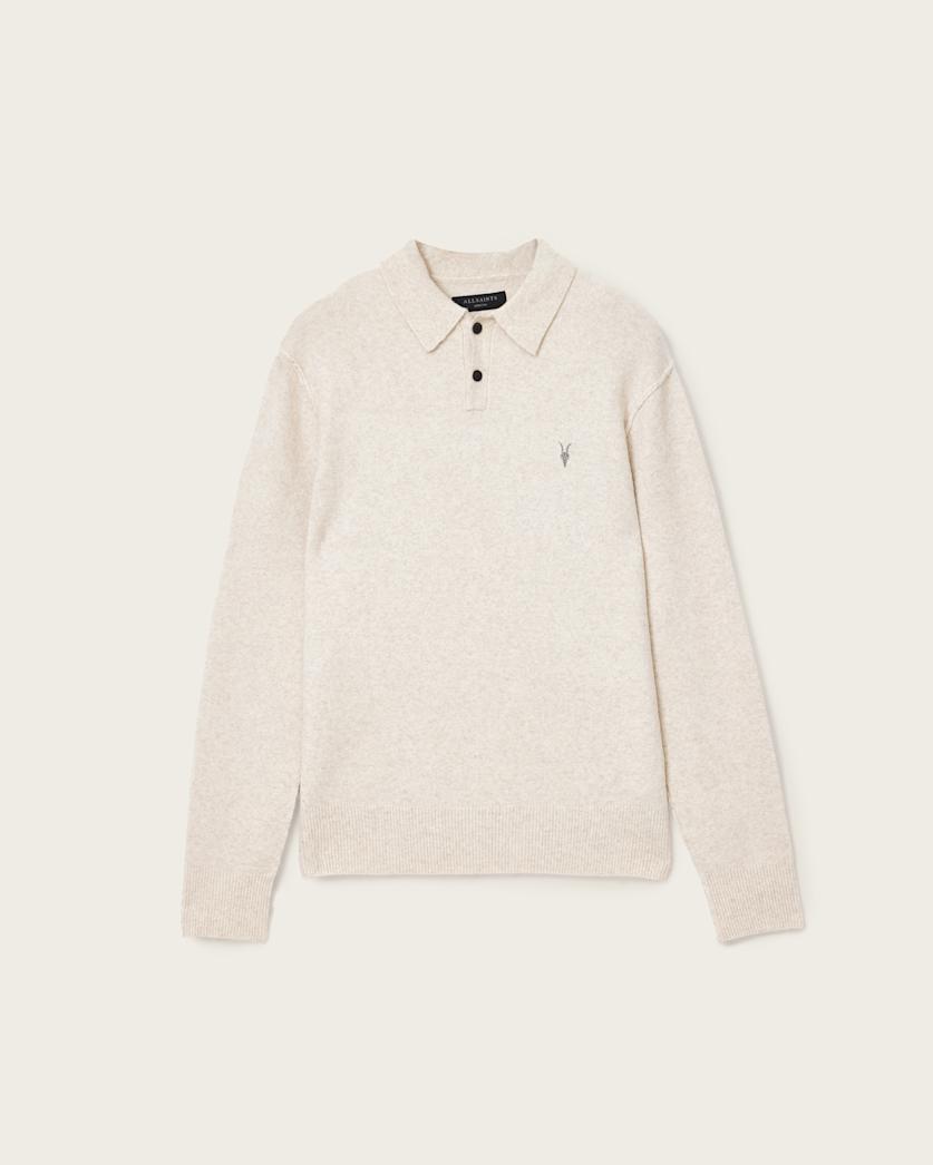 Statten Long Sleeve Ramskull Polo Jumper