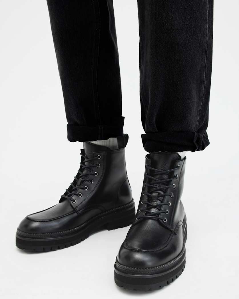 Castle Lace Up Leather Boots