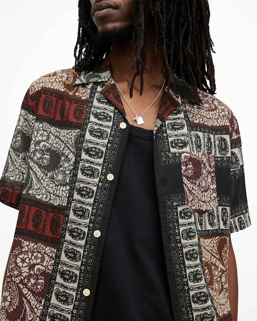 Marquee Paisley Print Relaxed Fit Shirt