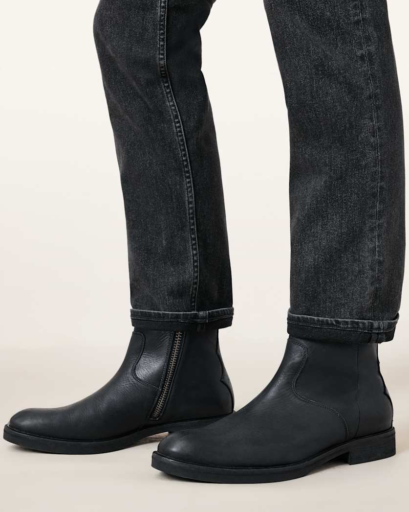 Lang Leather Zip Up Boots