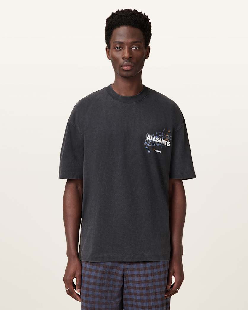 Wavy Oversized Crew Neck T-Shirt