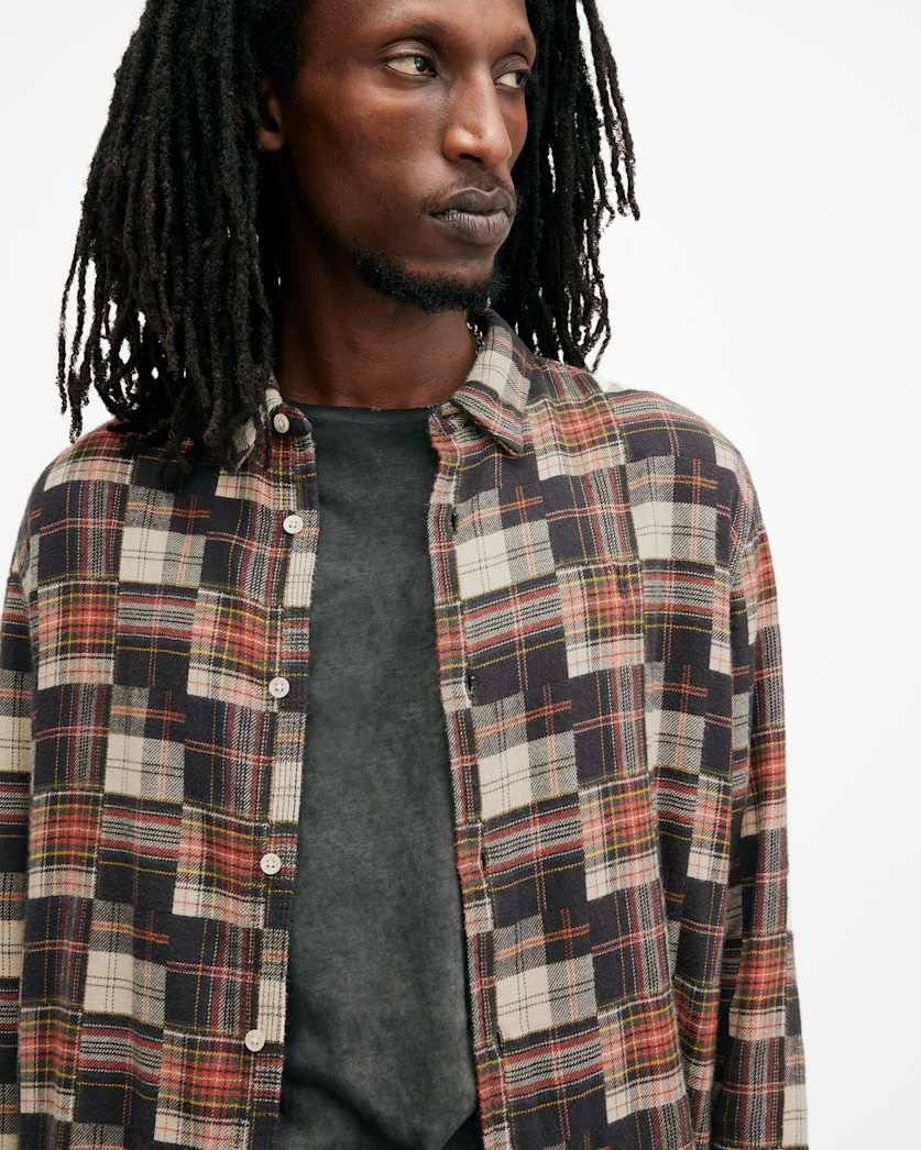 Jude Patchwork Checked Jacquard Shirt