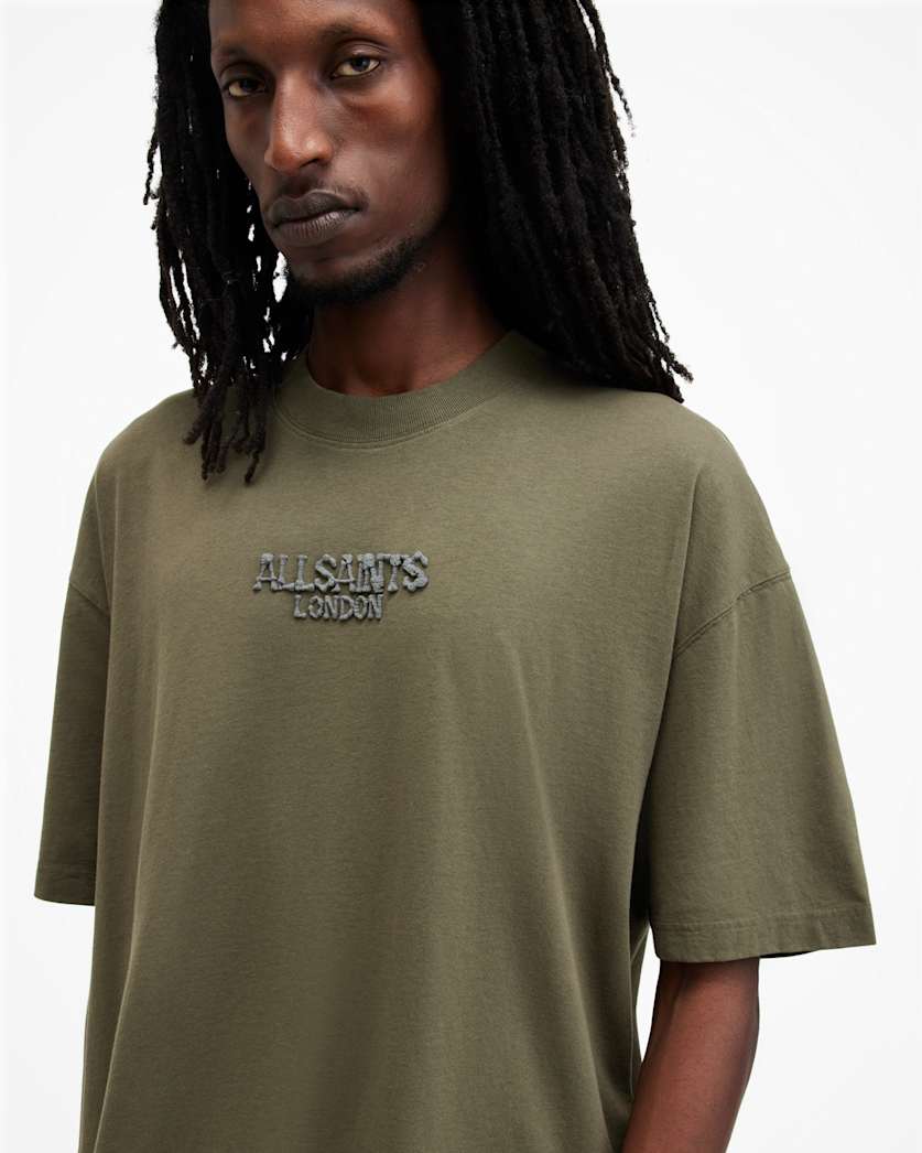 Bones Textured Logo Oversized T-Shirt