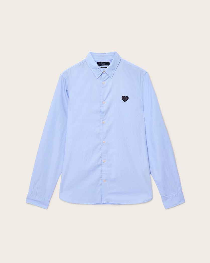Amante Heart Embroidered Slim Fit Shirt