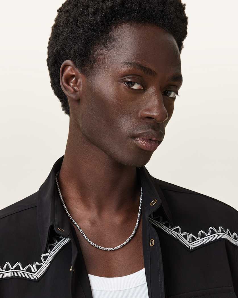Noah Twisted Silver Chain Necklace