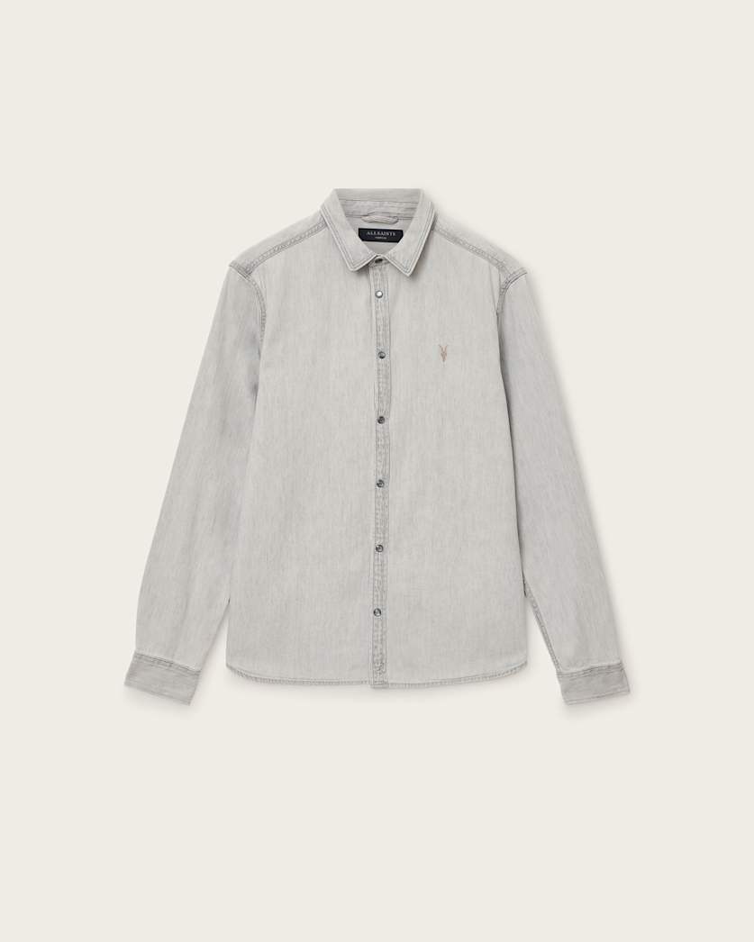 Gleason Press Stud Ramskull Denim Shirt