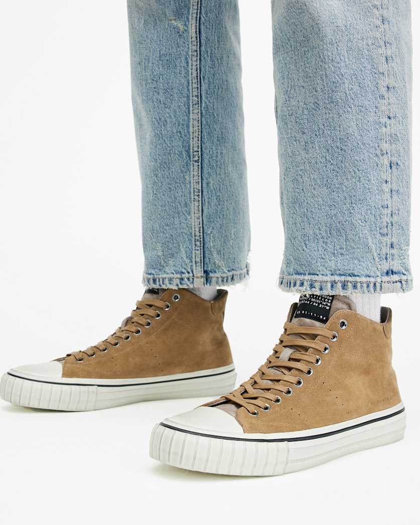 Lewis Lace Up Suede High Top Trainers