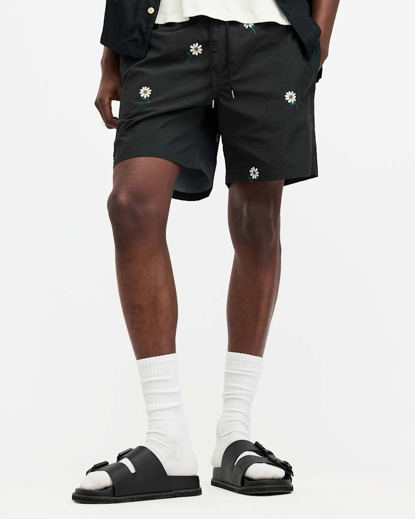 Daisical Elasticated Waist Floral Swimshorts