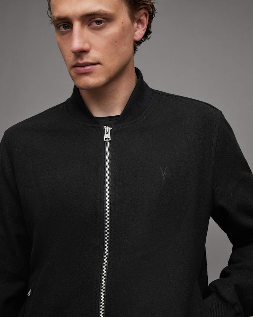 Bardsley Wool Mix Ramskull Bomber Jacket