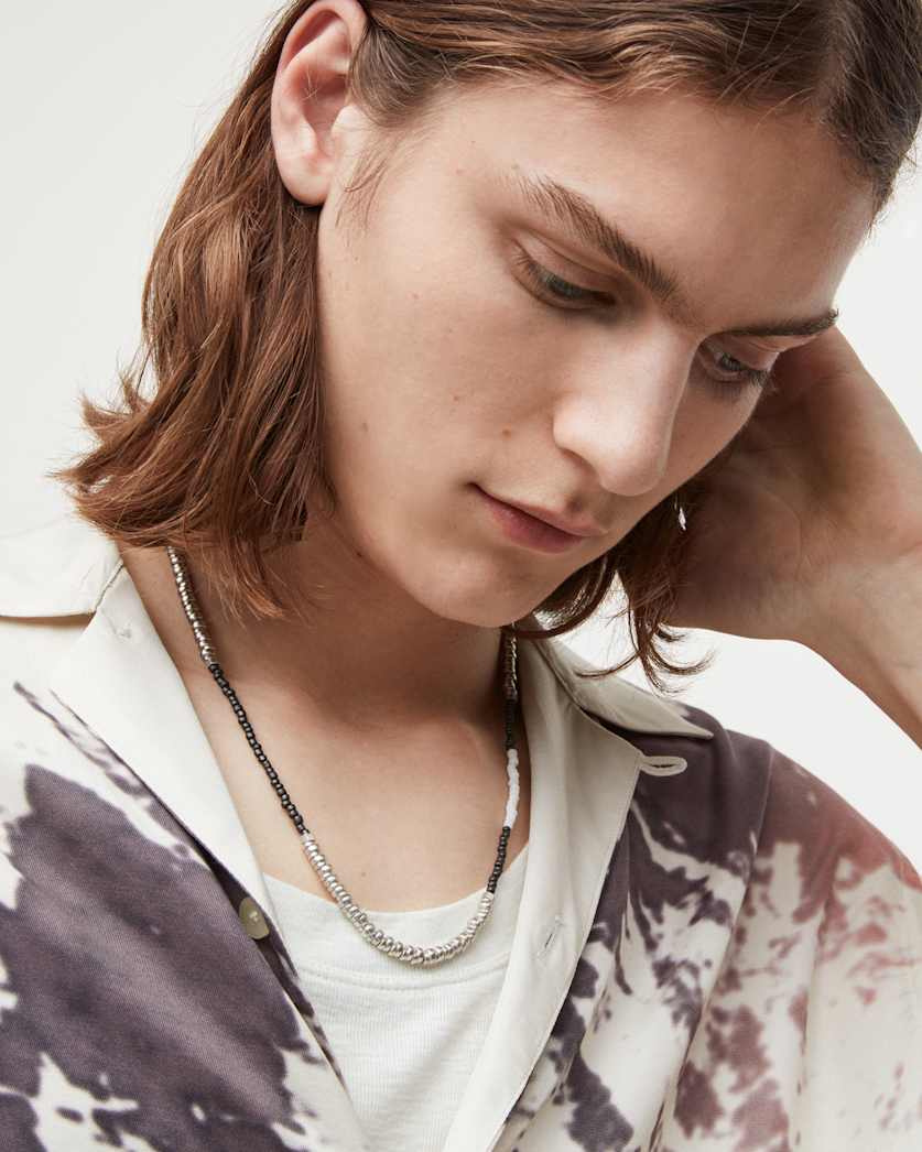 Brooks Sterling Silver Bead Necklace