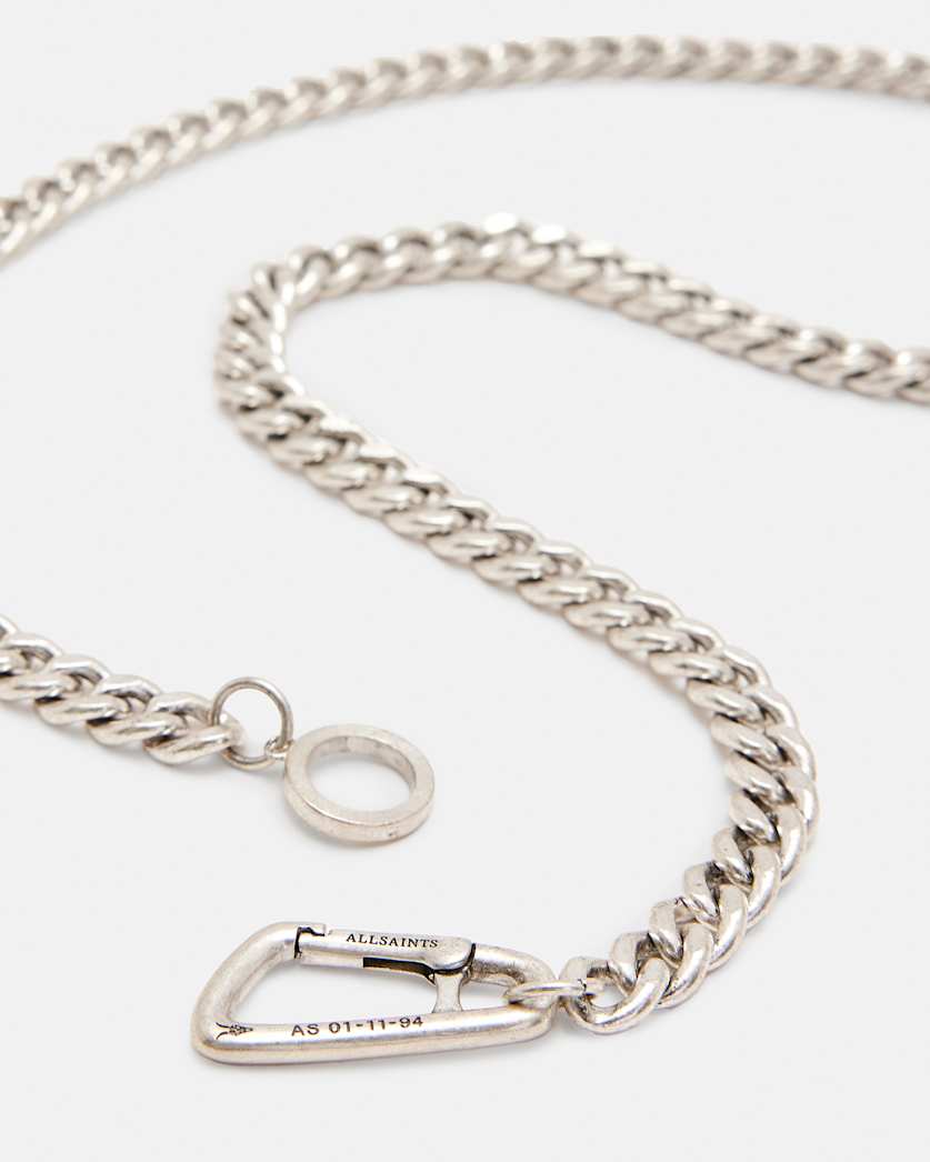 Carabiner Sterling Silver Curb Necklace