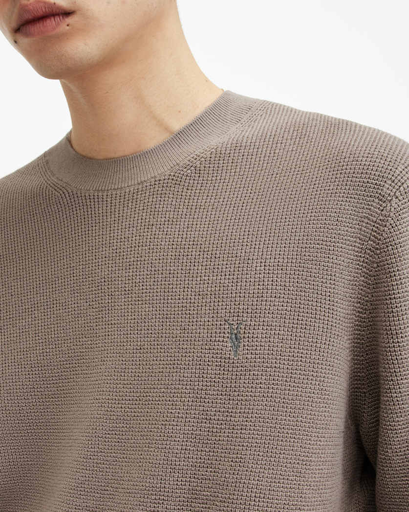 Aspen Waffle Texture Crew Neck Jumper
