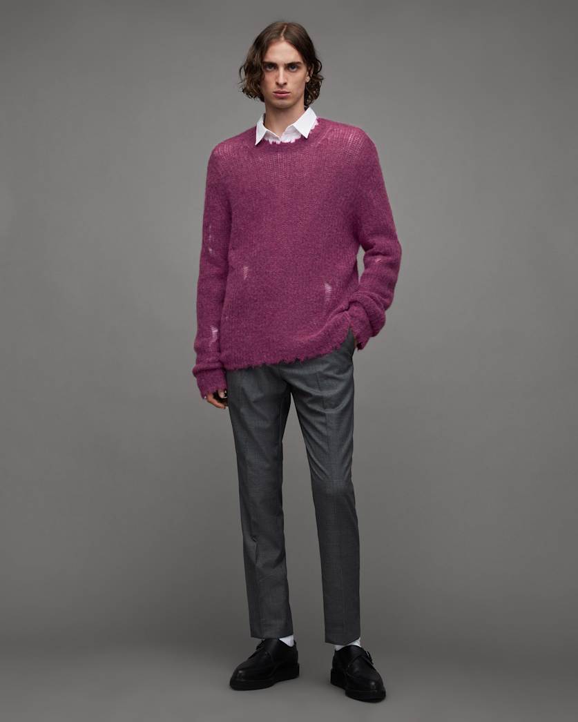 Bleaker Oversized Distressed Crew Jumper