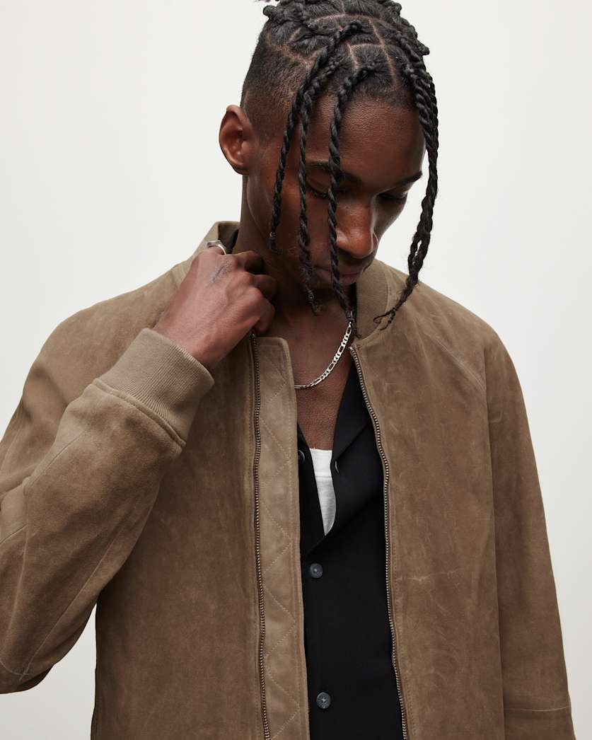 Dains Suede Bomber Jacket