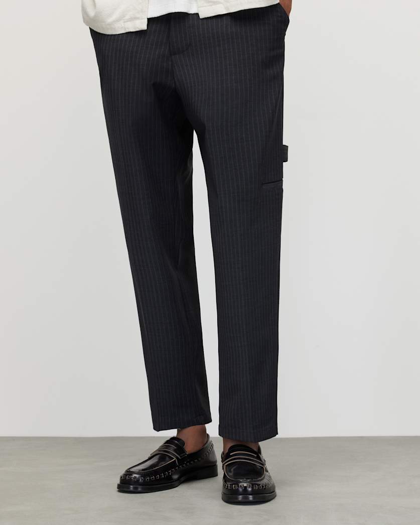 Cairo Pinstriped Straight Trousers
