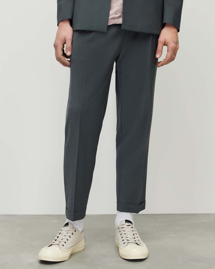 Berto Cropped Relaxed Fit Trousers