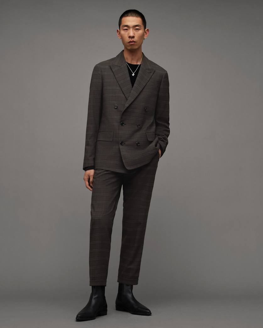 Spica Checked Wide Tapered Fit Trousers