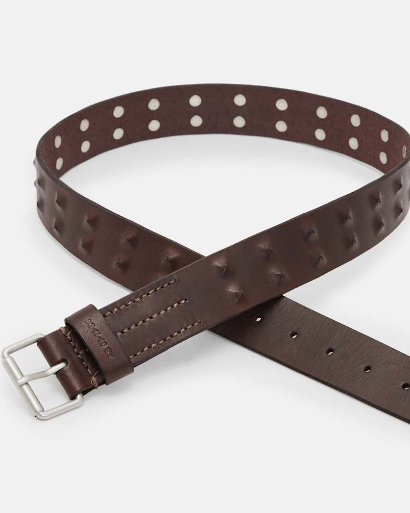 Harrison Covered Studded Leather Belt