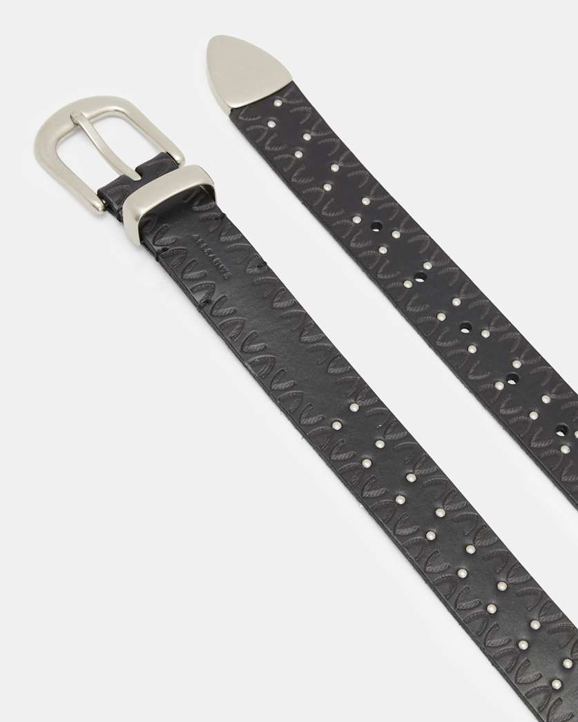 Rhys Leather Studded Western Belt