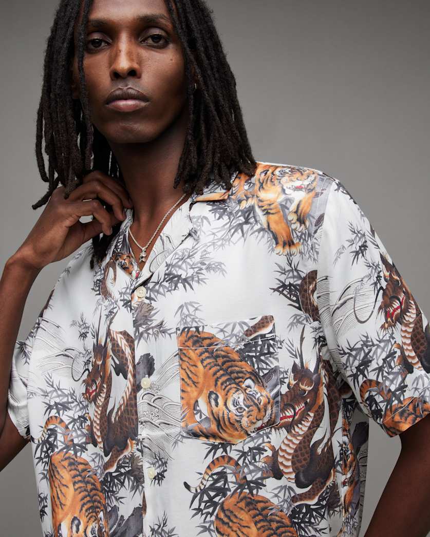 Kali Kimono Print Relaxed Fit Shirt