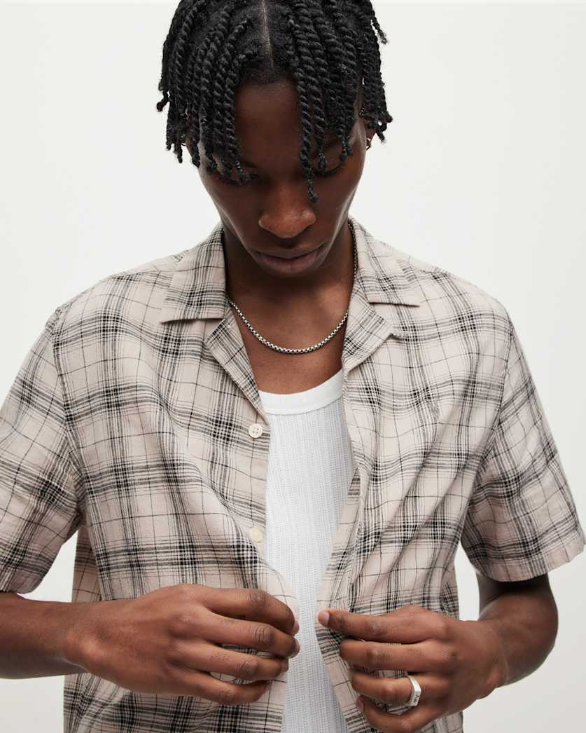 Serra Linen Blend Checked Relaxed Shirt