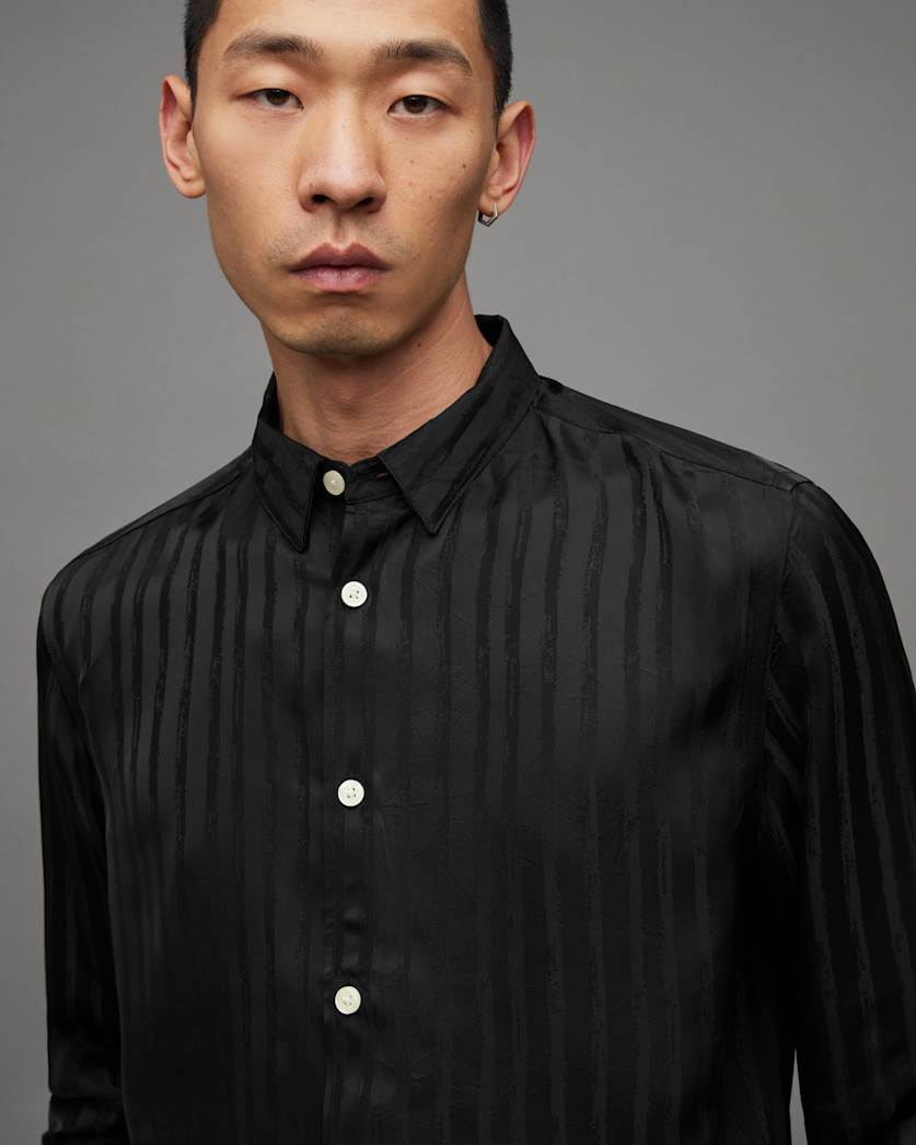 Auriga Jacquard Stripe High Shine Shirt