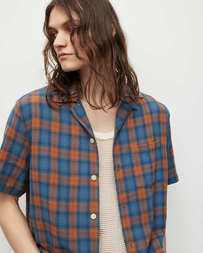 Talaia Camp Collar Checked Relaxed Shirt