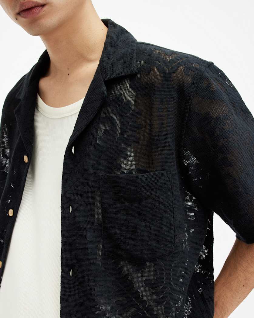 Cerrito Crochet Lace Relaxed Fit Shirt
